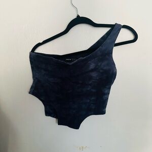 One-Shoulder Tie-Dye Top